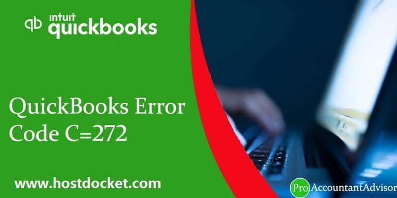 QuickBooks Error Code C 272 Proaccountantadvisor
