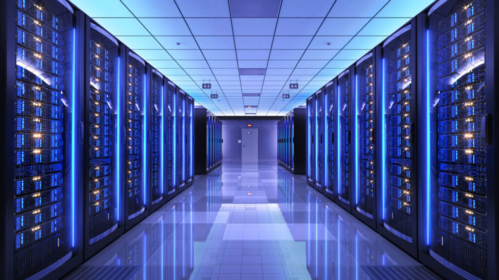 Server racks in server room da