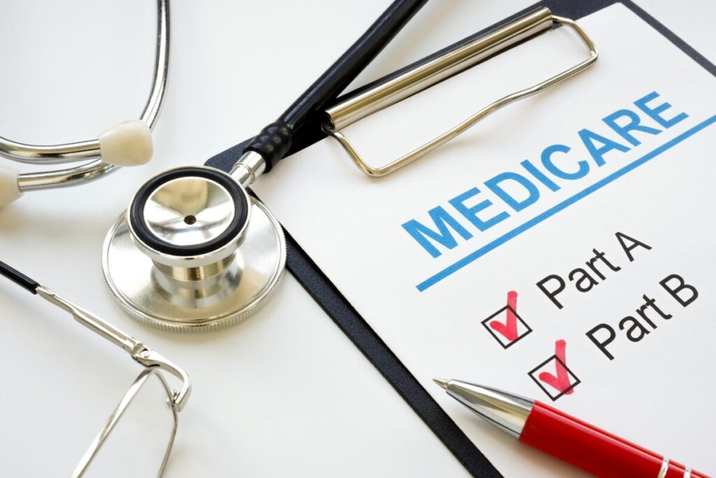 Medicare,Application,Form,With,Marked,Plan,A,And,B.