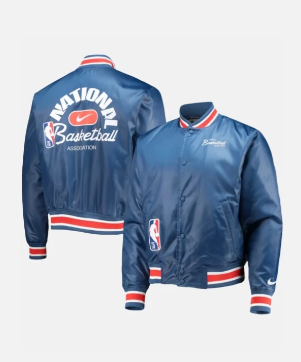 blue NBA sideline jacket