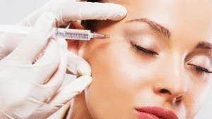 Botox treatment being administered at a clinic in Naperville
